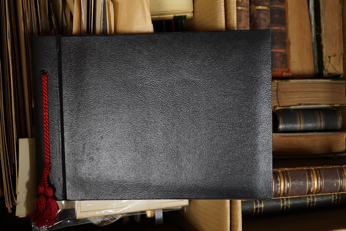 Bickersteth family related photograph albums, 19th/20th century, many relating to Robert Alexander Bickersteth (1862-1924), including a framed photo of Eton shooting eight 1881, One album includes a portrait of Edward He